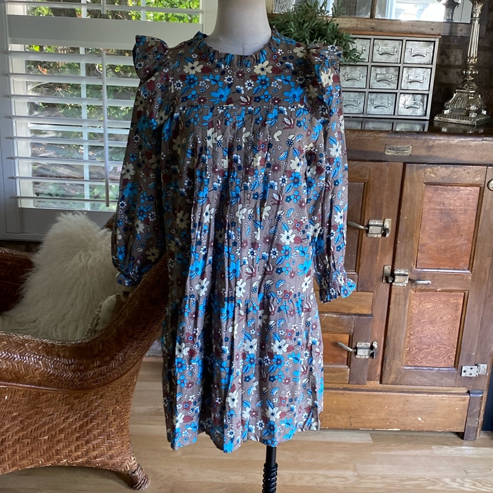 MONKEE''S OF MOUNT PLEASANT GRACE HOLIDAY MOLLY DRESS RUFFLE MODEST LARGE NEW